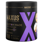 Премиальные увеличенные презервативы в железном кейсе Maxus Custom Made 64 X-Edition 50шт