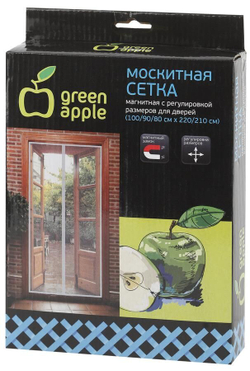 Сетка москитная магнитная GREEN APPLE универсальная с регулируемым размером