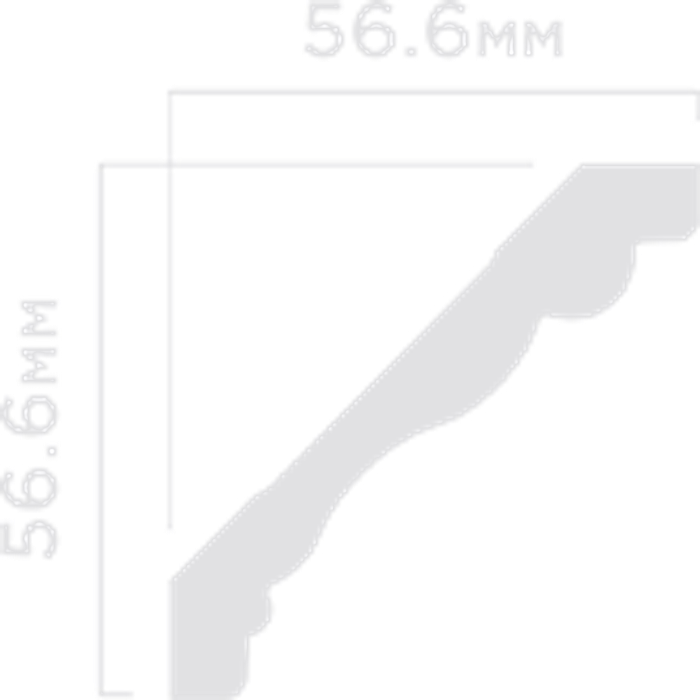 Карниз HiWood, 56,6x56,6 мм