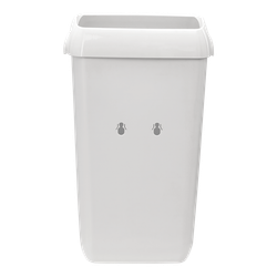 Мусорное ведро пластиковое Veiro Professional Mid Bin белое 23 литра