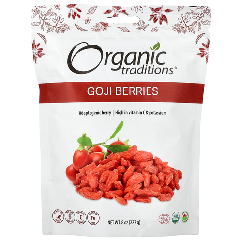 Organic Traditions, Ягоды годжи, 227 г (8 унций)