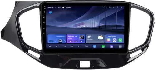 Магнитола для Lada Vesta 2015-2022, Vesta Cross - Kuberg QLed, Android 14, TS105, Быстрейшая, CarPlay, SIM-слот