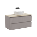 Тумба подвесная Sancos Snob T, Doha Soft 995х445х500, под столешницу без отверстия под смеситель, цвет Kreman, арт. SNT100SM
