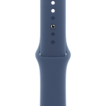 Apple Watch SE, 40 мм, алюминий Серебристого цвета, ремешок Sport Band цвета «Деним» (2024)