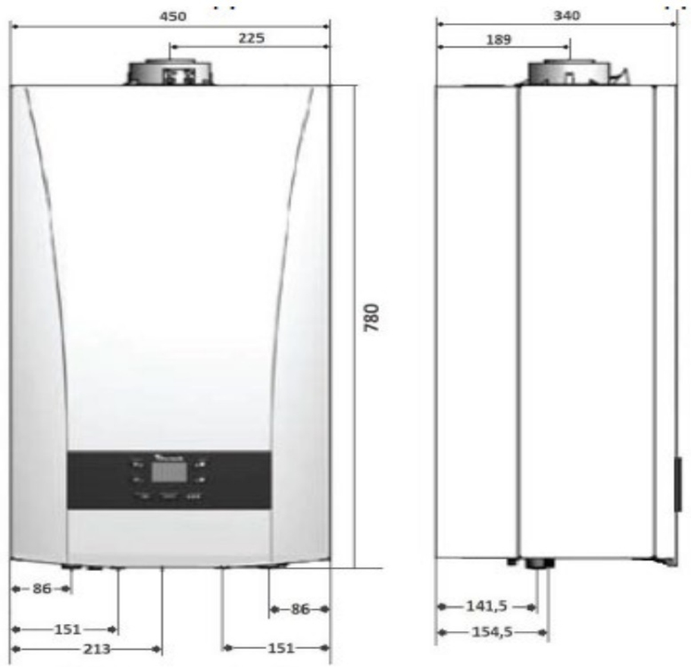 Газовый настенный котел Baxi ECO Nova 24F 100021428 двухконтурный турбированный