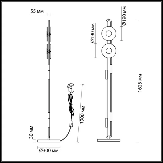 Торшер Magnet 5407/23FL Odeon Light