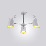 Деревянная люстра в скандинавском стиле с оленьими рожками DEER 2