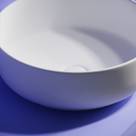 Раковина накладная Ceramicanova Тайкан (Taycan), круглая, диаметр 375 мм, высота 140 мм, белая матовая