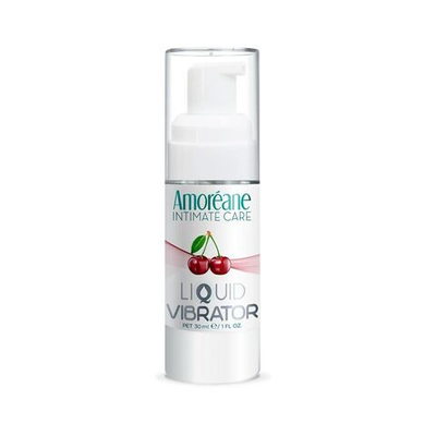 Жидкий вибратор со вкусом вишни Amoreane Cherry - 30 мл.