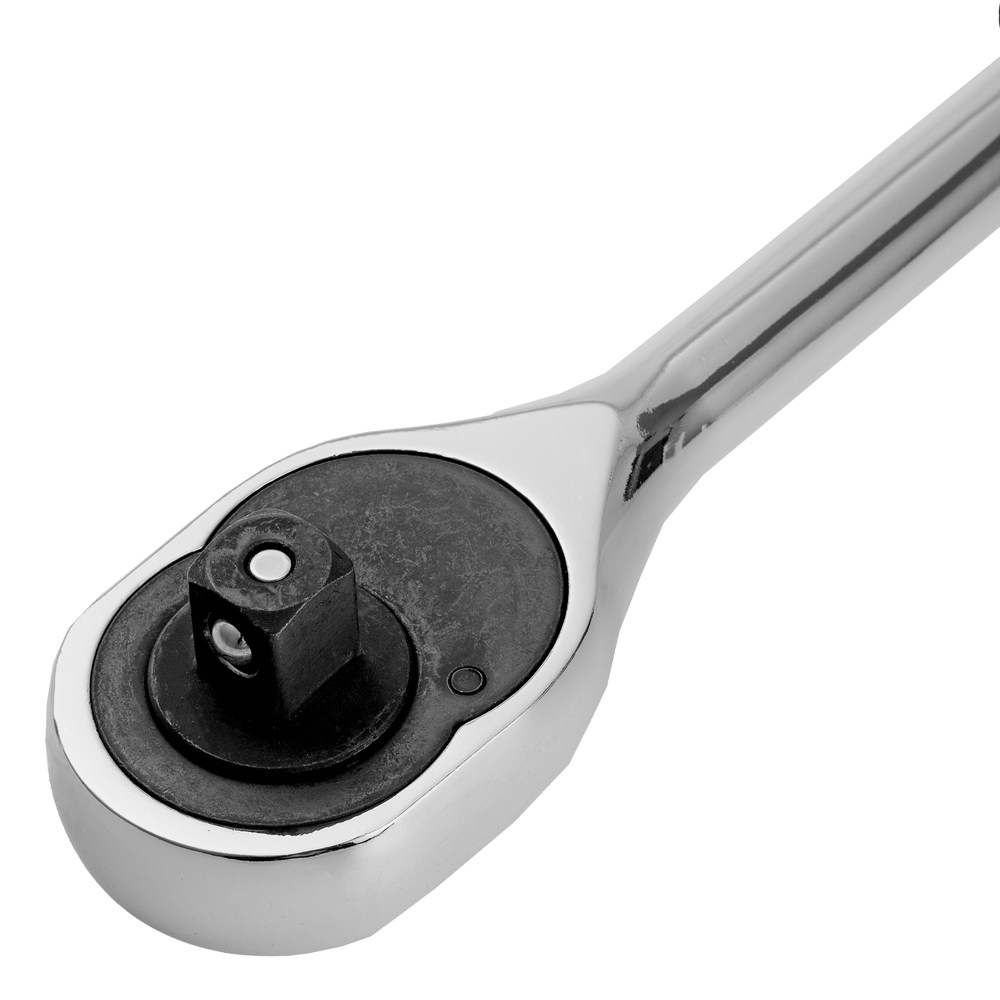 Ключ-трещотка 1/2", 45 зубьев, с быстрым сбросом, CrV, хром Сибртех