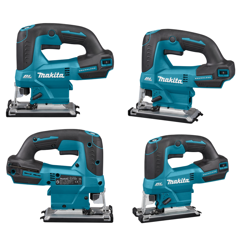 Аккумуляторный лобзик Makita LXT BL 18В D-образный захват, грибовидная рукоятка, с 3-ступенчатым маятниковым ходом пилки DJV184Z
