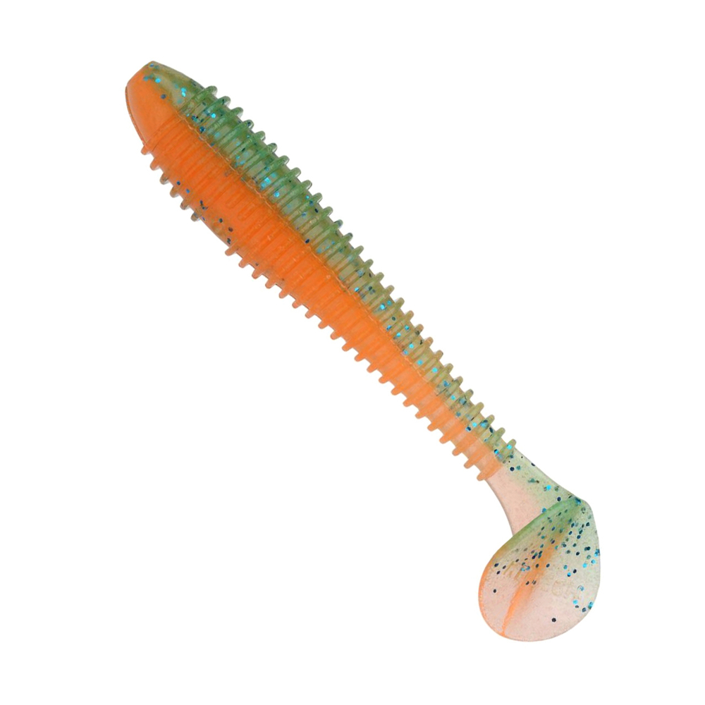 Приманка силиконовая Keitech Swing Impact FAT 4.3", 10,3г цвет #401 Green Pumpkin / Chartreuse