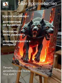 Картина "Драконья сила", модульная 30х40см 1шт.