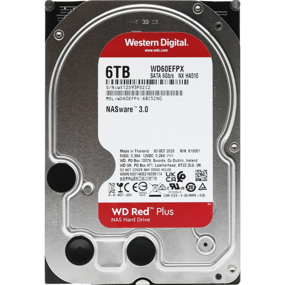 Жесткий диск Western Digital WD Red Plus 6 ТБ 3.5" (WD60EFPX)