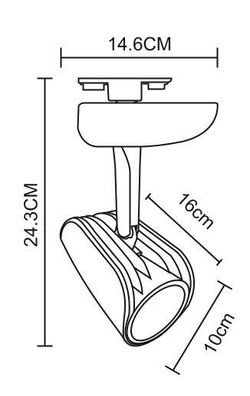 Светильник потолочный трековый Arte Lamp Lynx A3930PL-1BK