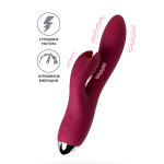 Бордовый вибратор-кролик 22см ToyFa L'Eroina Mion 561026