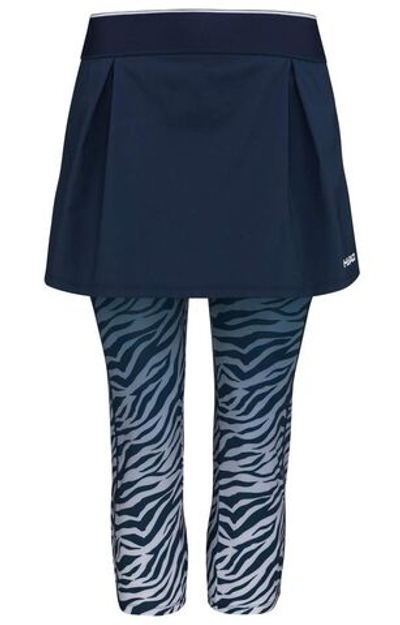 Теннисная юбка Head Dynamic 3/4 Tights Skort W - dark blue/print vision