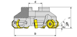 Фреза торцевая AFM45-ON0806-D160-C40-Z10 для ISO пластин ON...0806