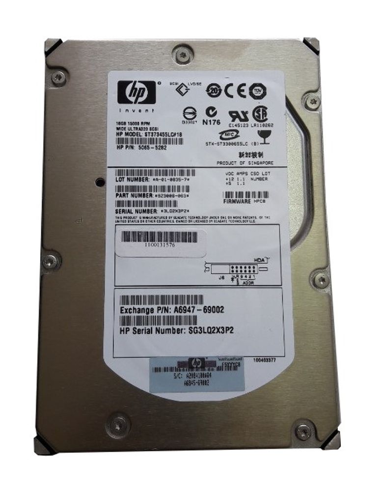 Жесткий диск HP 18.2GB, 15K rpm, Wide Ultra320 SCSI 286774-004