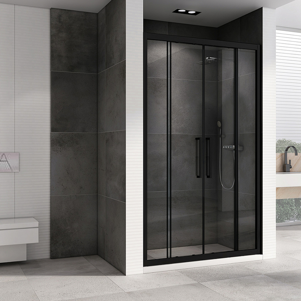 Душевая дверь Abber Schwarzer Diamant 150 AG33150BH профиль Черный стекло прозрачное