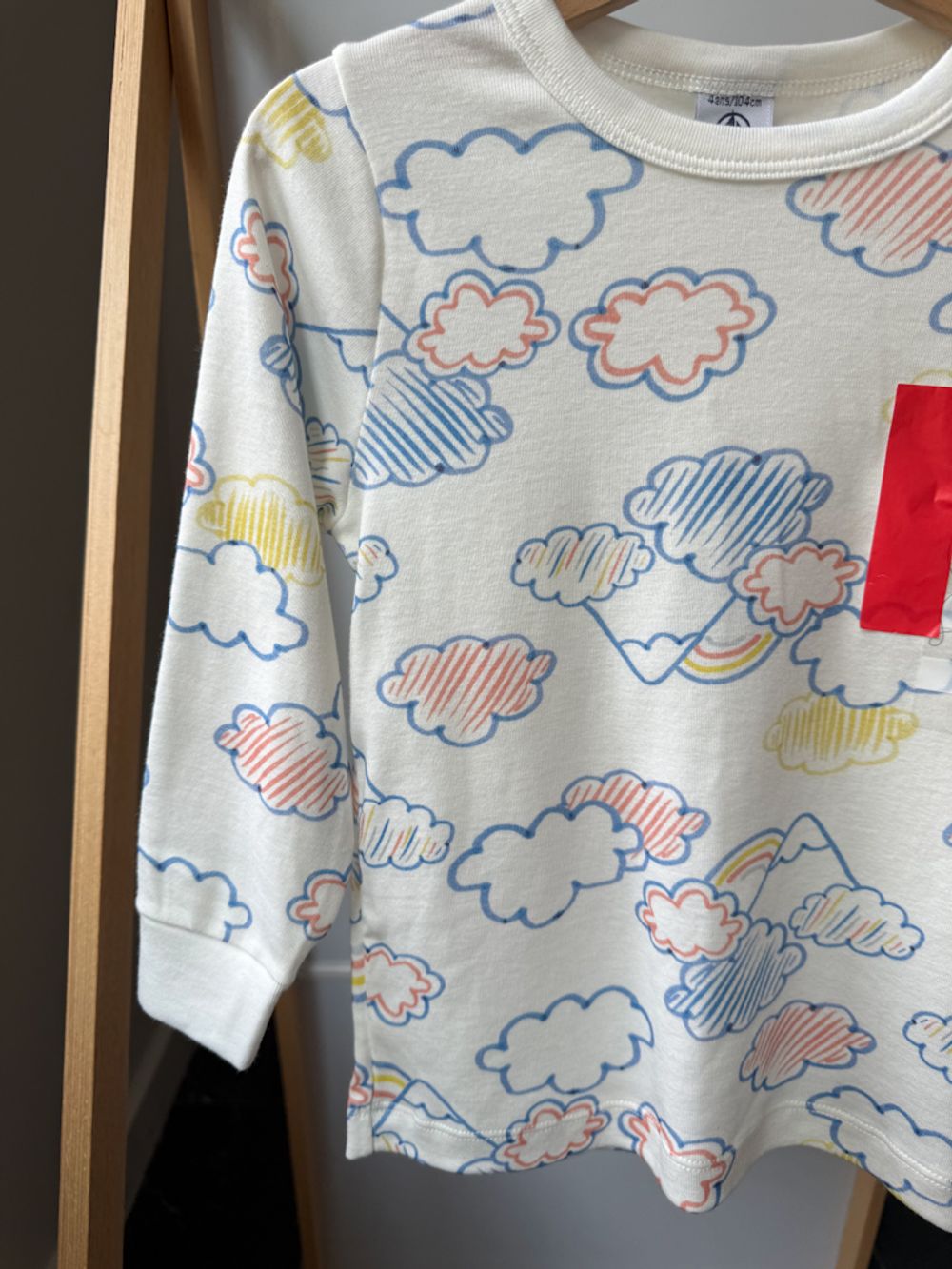 Новый хлопковый лонгслив Petit Bateau, 104