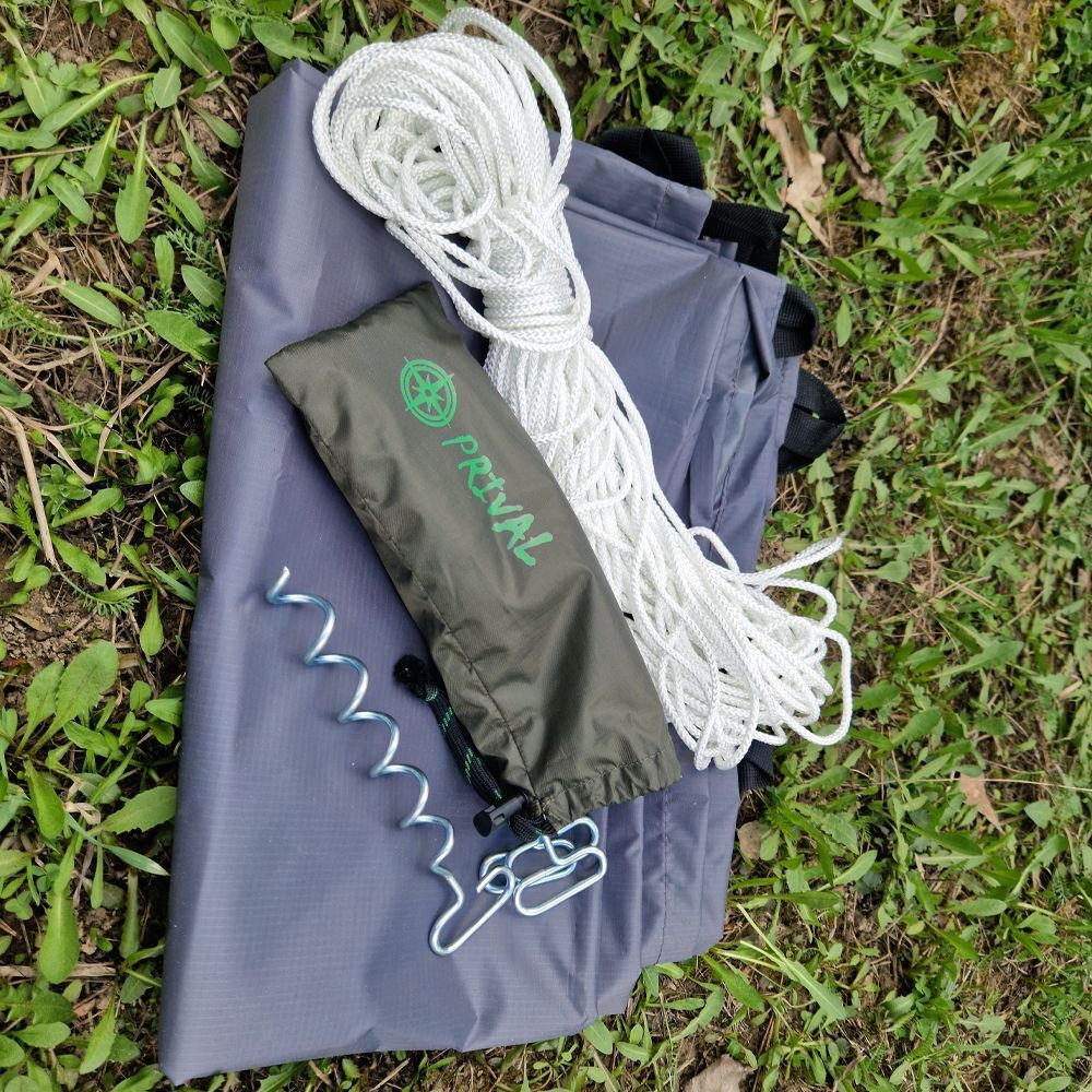 Тент-навес Prival туристический 3х3м, 80г/м2, PU 4000, серый