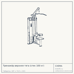 Тренажёр верхняя тяга (стек 100 кг) — от 192 000 ₽