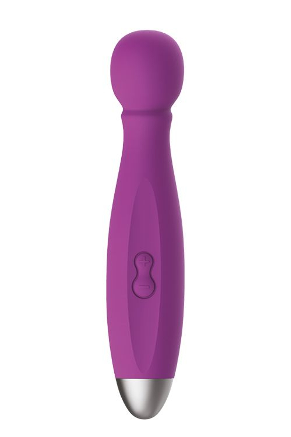 Фиолетовый вибратор с 3 насадками Queenpin - 15 см. (Цвет: фиолетовый)