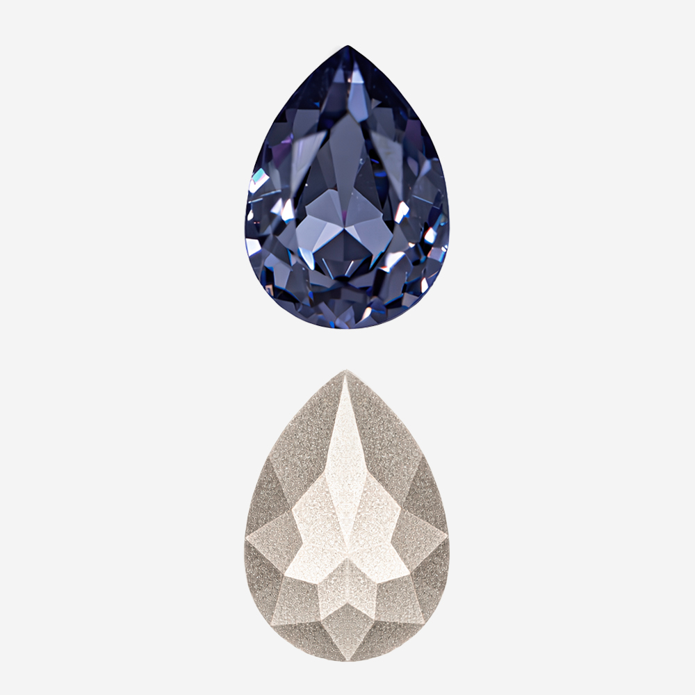 Кристалл Капля (Drop), оттенок "Танзанит"/"Tanzanite", 14*10мм
