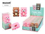 Точилка пластик 1отв. "Teddy bear" ассорти 2 цвета (Mazari)