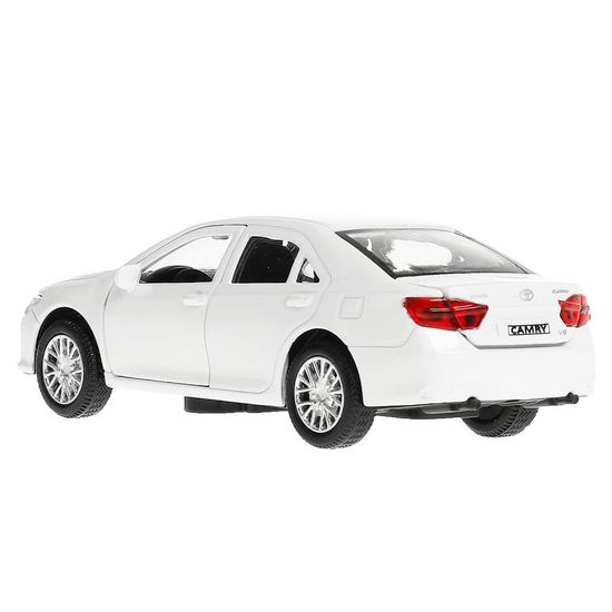 Машина металл TOYOTA CAMRY 12 см, двери, багаж, инерц. белый ,кор Технопарк