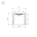 Профиль LINE-1715-2000 ANOD (Arlight, Алюминий)