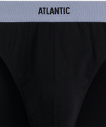 Мужские трусы слипы спорт Atlantic, набор 3 шт., хлопок, черные, 3MP-0944