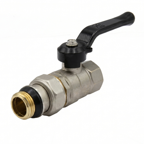 Кран шаровой со сгоном 1/2'' рукоятка с самоуплотняющимся кольцом LD PRIDE
