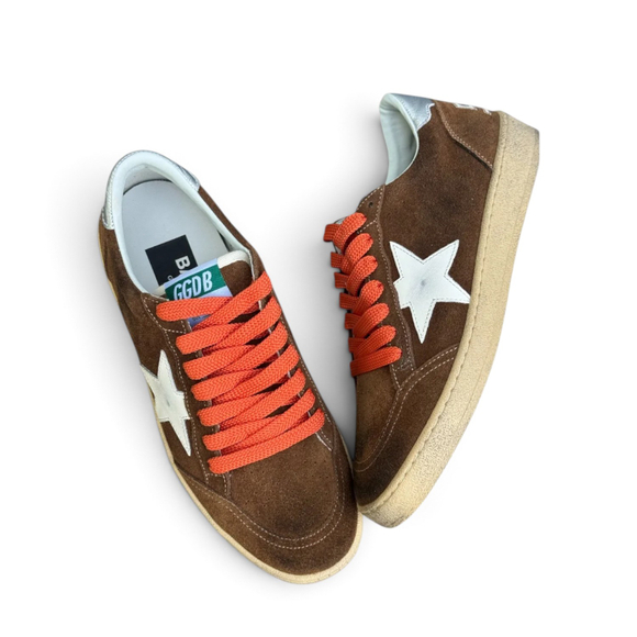 Women's Ball Star in brown suede with whit leather star