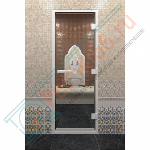 Стеклянная дверь DoorWood Хамам Прозрачное 2100х900 (по коробке) в Кирове