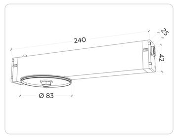 Крепеж трековый для корпуса DIY D85mm A2541 WH белый Magnetic 220V Ambrella