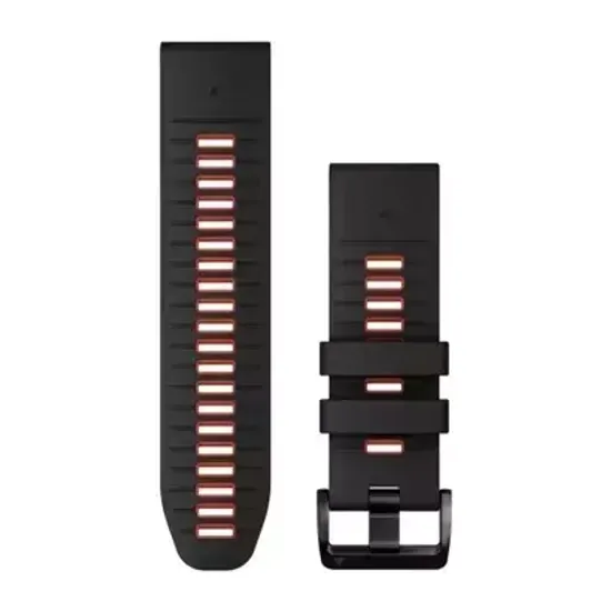 Ремешок Garmin QuickFit 26 мм (силиконовый) Black/Flame Red 010-13281-06