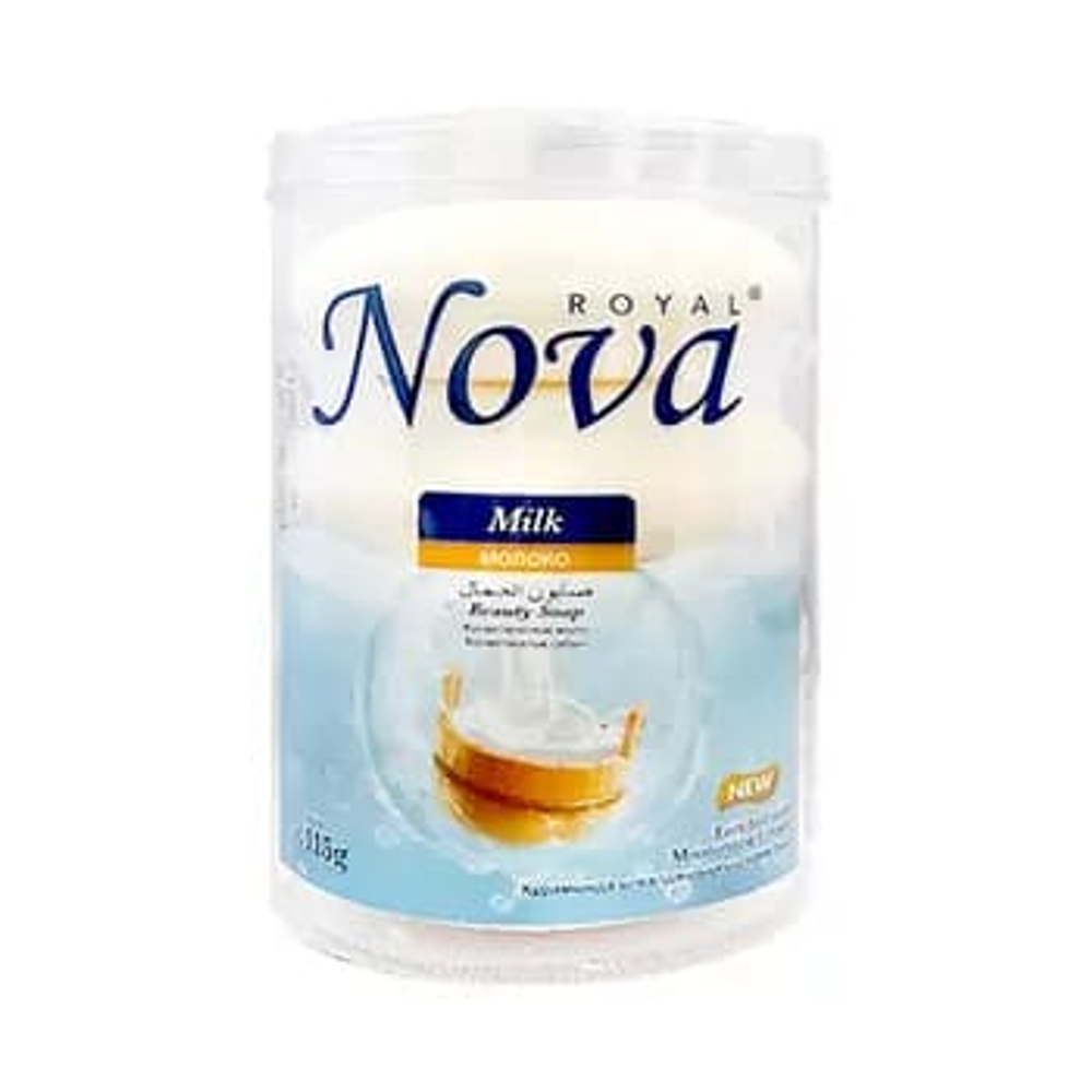 Мыло Nova Royal Молочный 4*115гр (банка) *16
