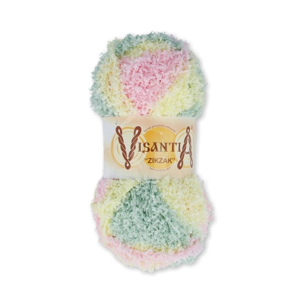 Пряжа Visantia Zikzak / уп.5 мот. по 100г, 100м, 1040 желто-бл.розовый-бл.зеленый Пряжа Visantia Zikzak / уп.5 мот. по 100г, 100м, 1040 желто-бл.розовый-бл.зеленый