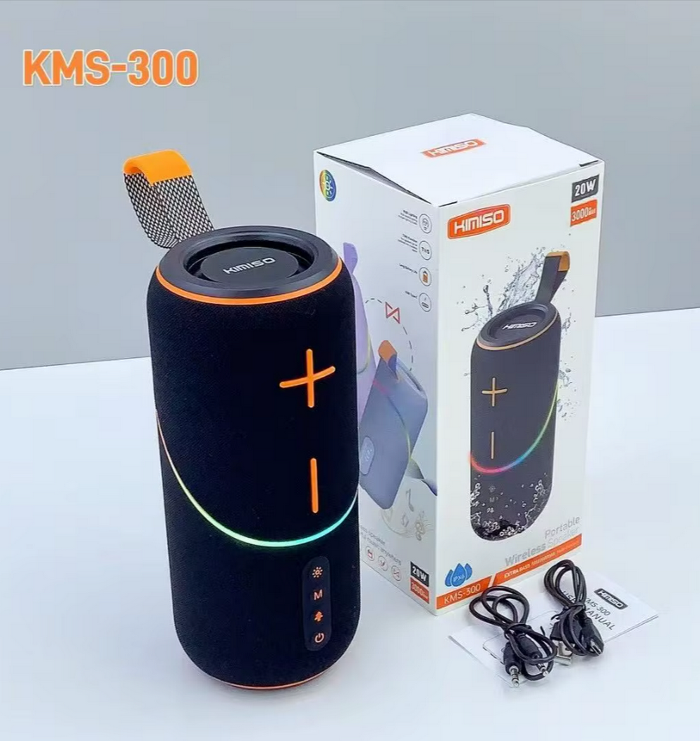 Беспроводная колонка портативная Extra Bass FM,TWS.USB,TFcard LED KMS-300