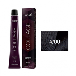 Lakme Collage Крем-краска для волос, 4/00 Средний шатен, 60 мл