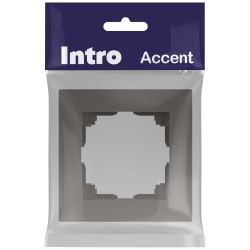 Рамка для розеток и выключателей Intro Accent 6-501-09 на 1 пост, СУ, титан | Intro