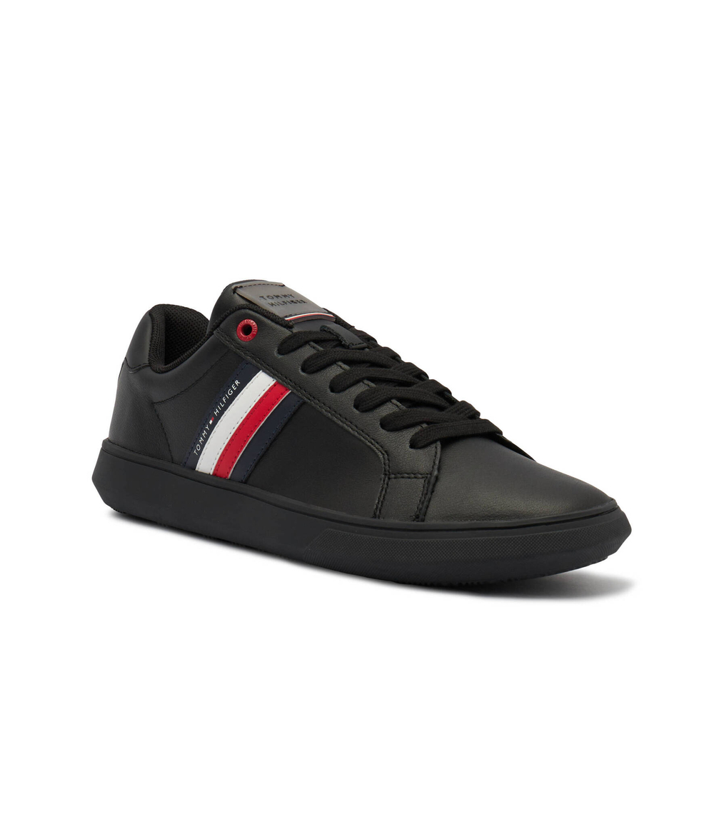 Кожаные кроссовки Tommy Hilfiger - черный(FM0FM04921)