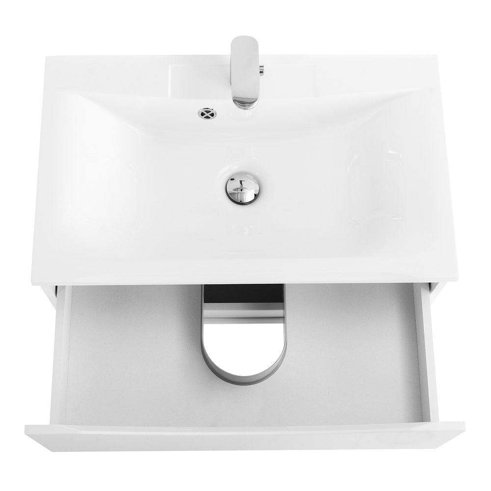 Тумба подвесная с раковиной BelBagno MARINO-650-2C-SO-BL-P