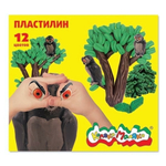Пластилин классический "Сова" 12 цветов, 180 гр, со стеком (Каляка-Маляка)