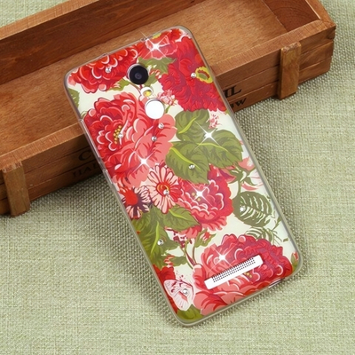 Силиконовый чехол с цветами для Xiaomi Redmi Note 3/3 Pro, 009614