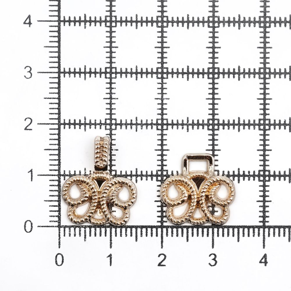 Крючки пришивные декоративные 25х14 мм, gold, 10 шт