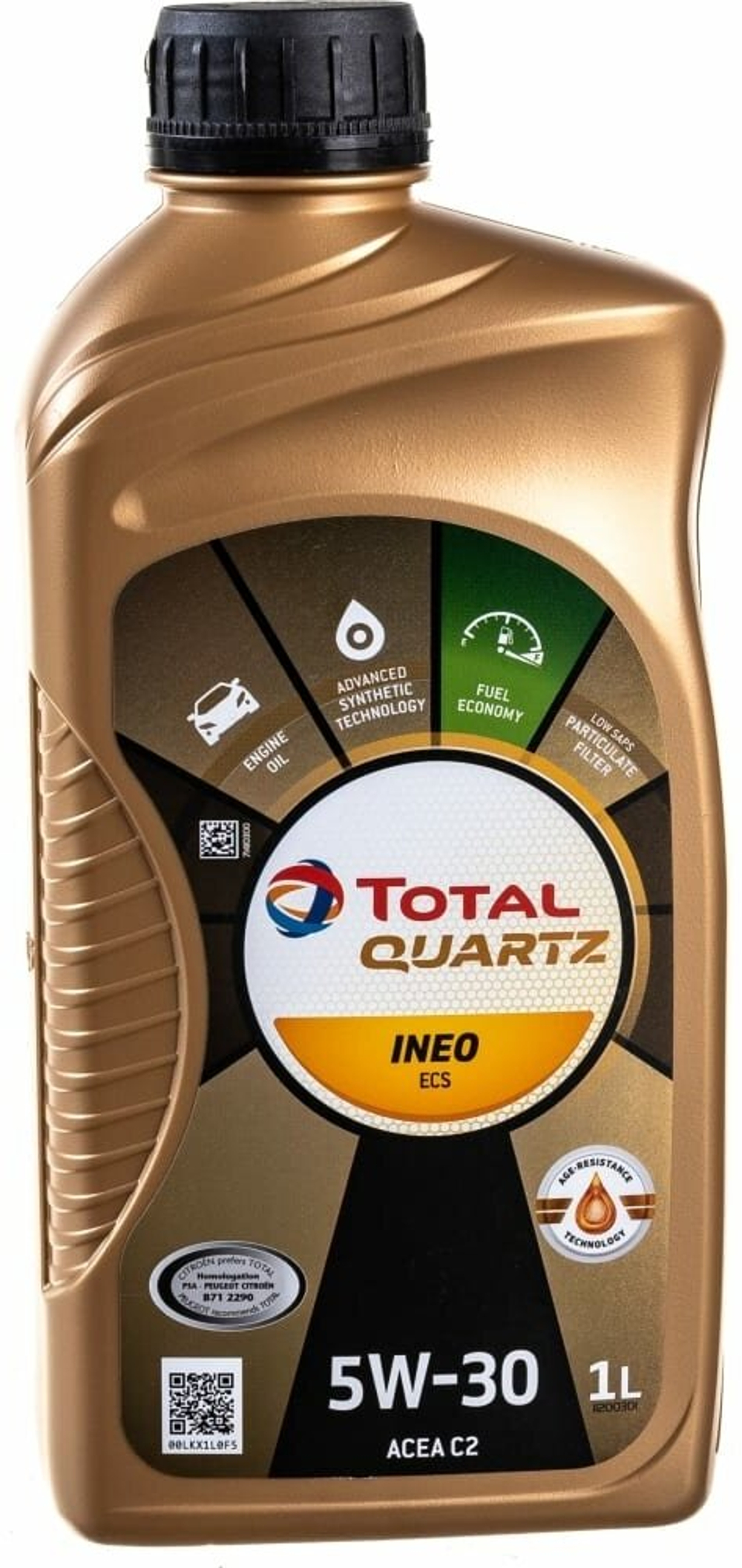 Масло моторное TOTALENERGIES Quartz Ineo ECS 5W-30 синтетическое 1 л 213768
