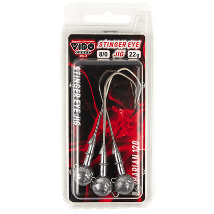 Джиг некрашеный Stinger Eye Jig, крючок Vido Craft VD-079 8/0 (3шт/уп)